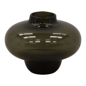 Dallan Glass Vase, Smoke, 12 X 12 X 9
