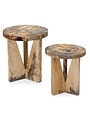 Nadette Nesting Tables, Natural, Set of Two, 16 X 19 X 16 and 18 X 21 X 18, Furniture Available for Local Delivery or Pick Up
