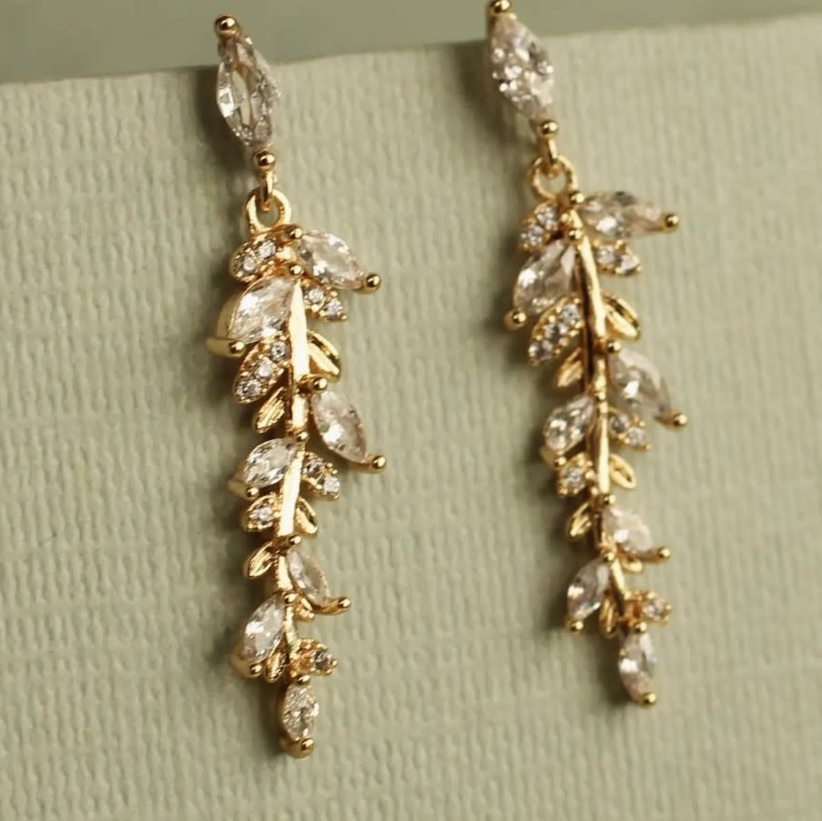 Silk Purse, Sow's Ear Feather Fern Drop Earrings