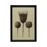 Artichoke Wood Framed Glass Wall Art, Black & Antique White