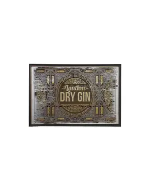 Wall Decor with Antique Mirror 35" Dry Gin