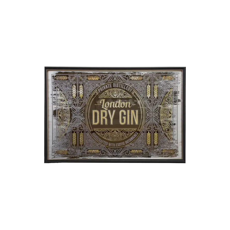 Wall Decor with Antique Mirror 35" Dry Gin