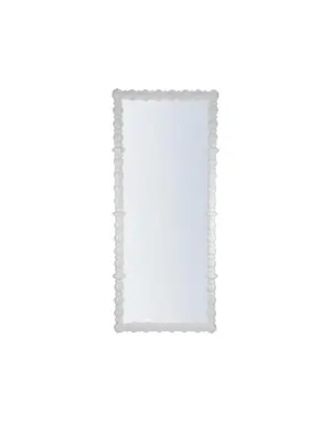 Wood Framed Mirror White 31 x 70 x 2