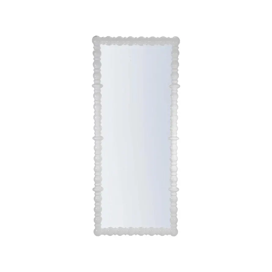 Wood Framed Mirror White 31 x 70 x 2