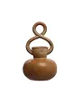 Stoneware Vase Reactive Glaze Brown 8.5"