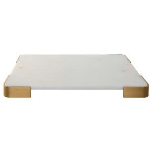 Elevated Marble Tray, White, 25 X 2 X 16