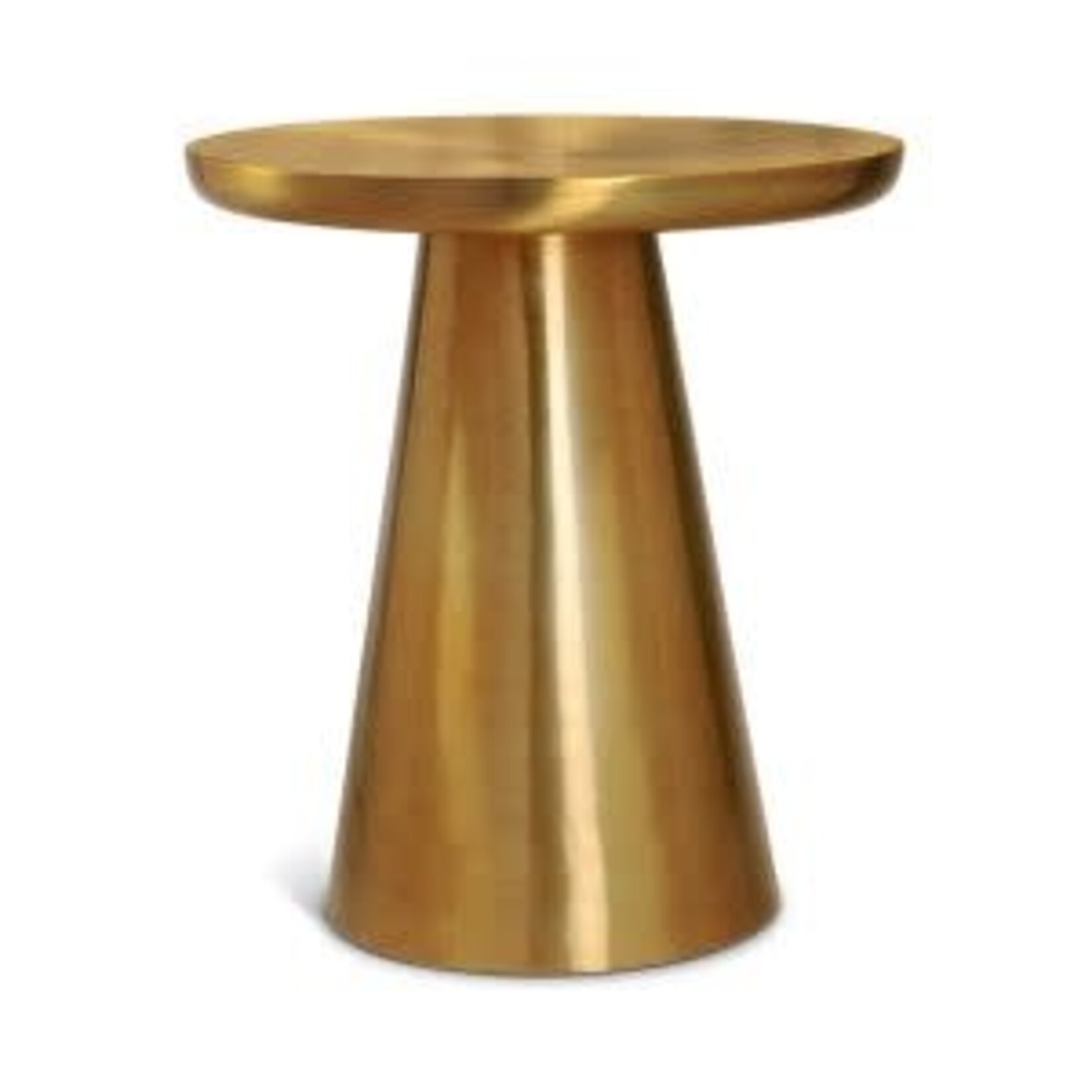 Meridian Cosmo Side Table, Brushed Gold, 20 X 20 X 22