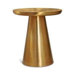 Meridian Cosmo Side Table, Brushed Gold, 20 X 20 X 22, Furniture Available for Local Delivery or Pick Up
