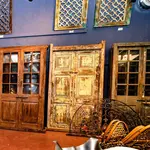 16 Pane Glass Antique Door in Frame
