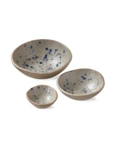 Tag Hudson Bowls, Set of Three, Blue, Approx 6 in.
