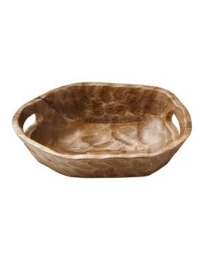 Tag Organic Oval Open Handle Bowl, Natural