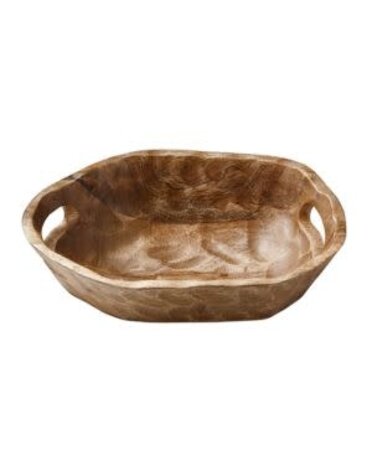 Tag Organic Oval Open Handle Bowl, Natural