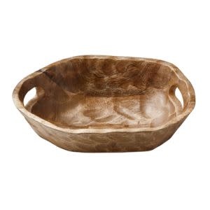 Tag Organic Oval Open Handle Bowl, Natural