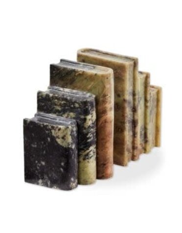 Tag Stacked Books Soap Stone Sculpture
