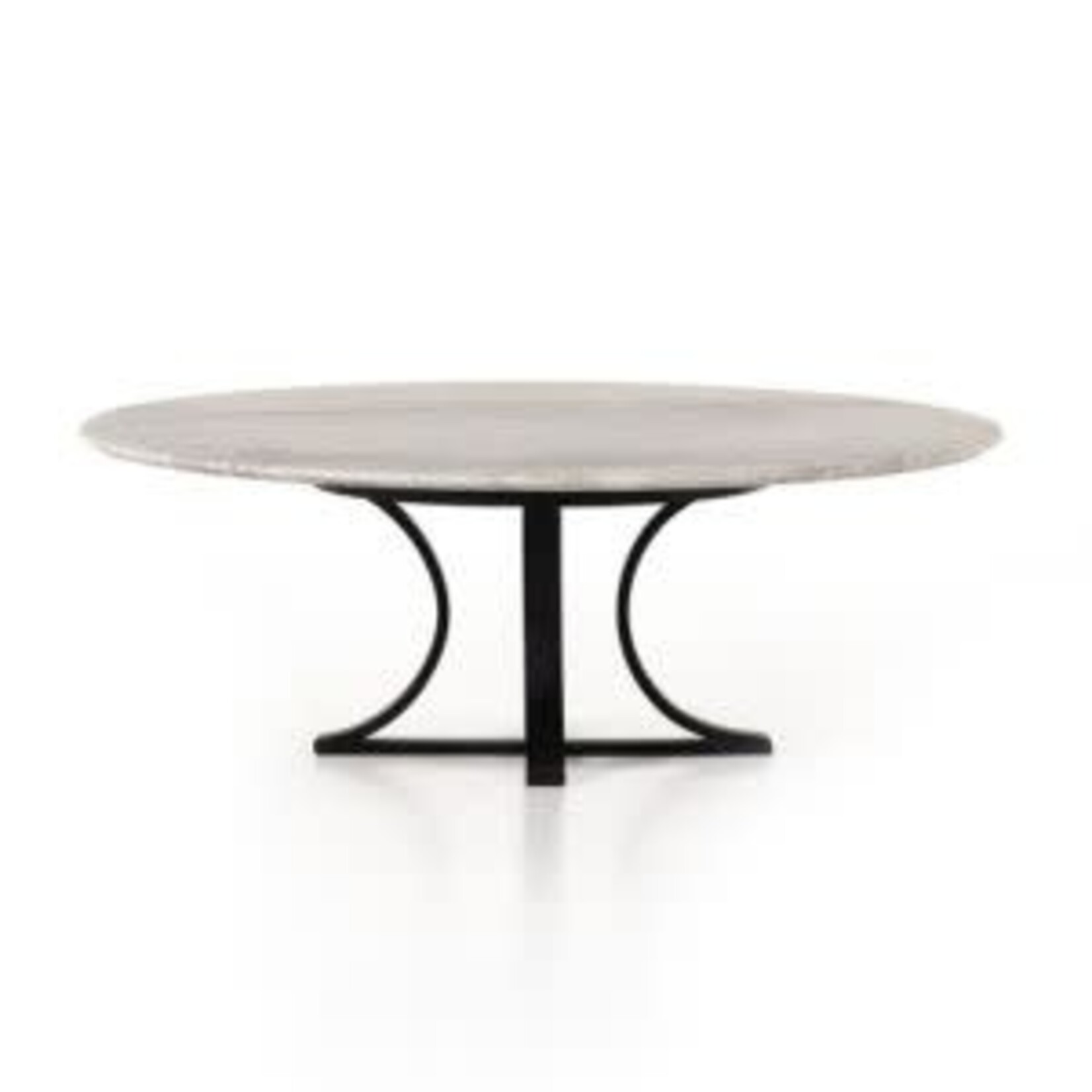 Gage Coffee Table, Polished White Marble, 18 X 17