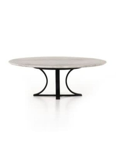 Gage Coffee Table, Polished White Marble, 18 X 17, Furniture Available for Local Delivery or Pick Up