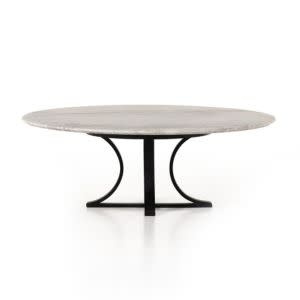 Gage Coffee Table, Polished White Marble, 18 X 17, Furniture Available for Local Delivery or Pick Up