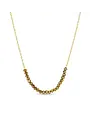 Splendid Iris 16" Bronze Crystal Necklace 18k Gold Plated