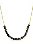 Splendid Iris 16" Black Crystal Necklace 18k Gold Plated