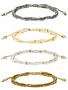 Splendid Iris Triple Adjustable Seed Bead Bracelet - Neutral