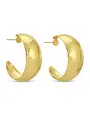 Splendid Iris Large Rounded Hoops - Gold