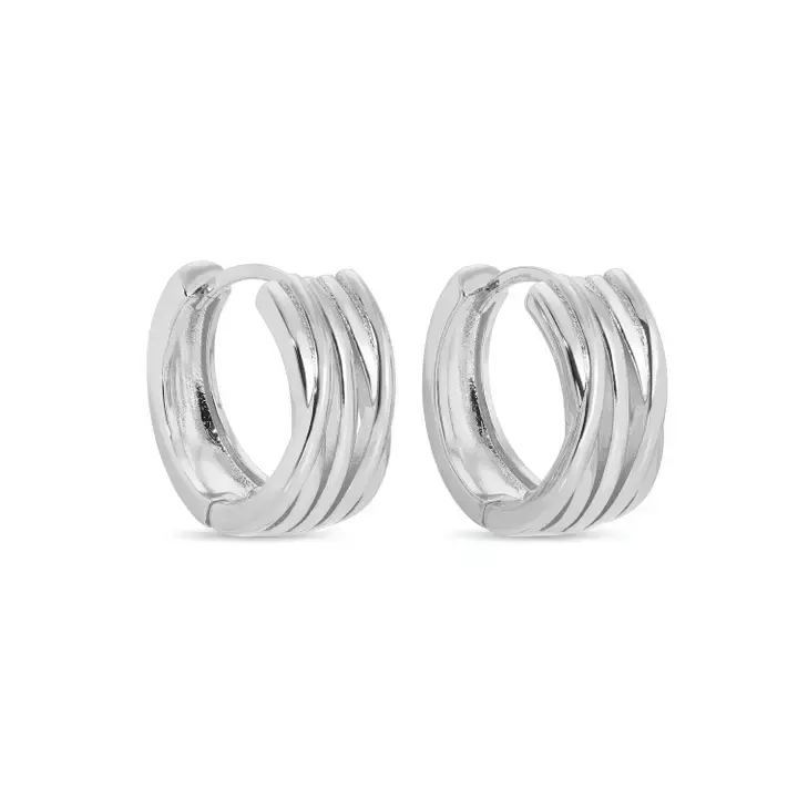 Splendid Iris Criss Cross Huggies, Silver