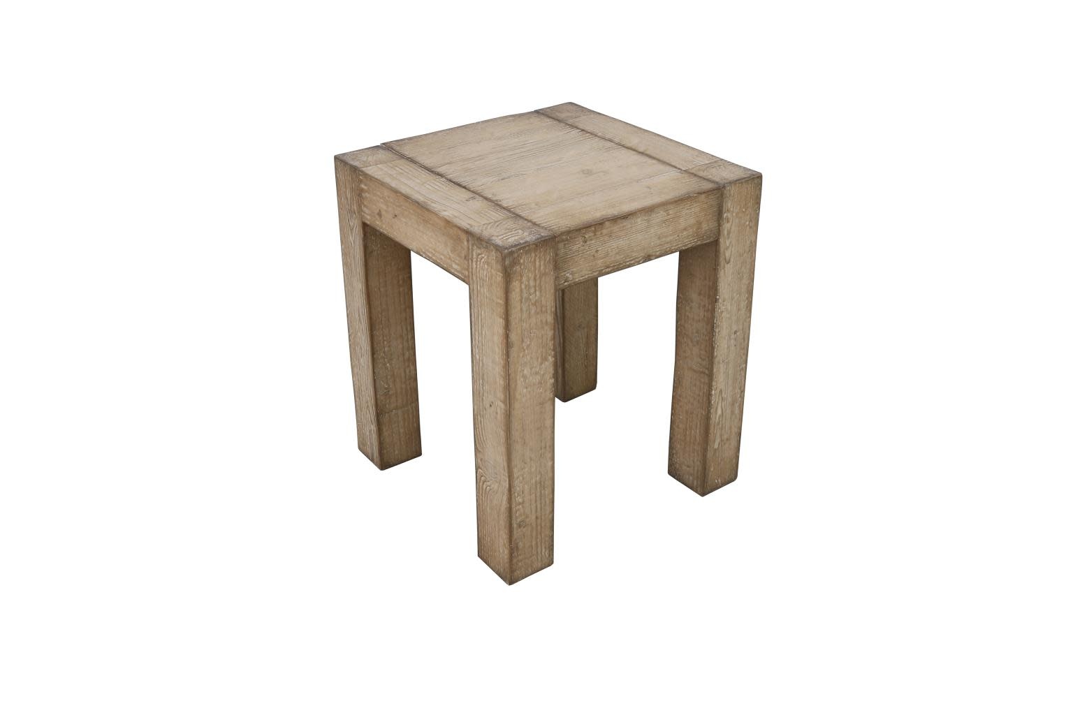 Maxwell End Table Old Wood, 22 x 22 x 26H