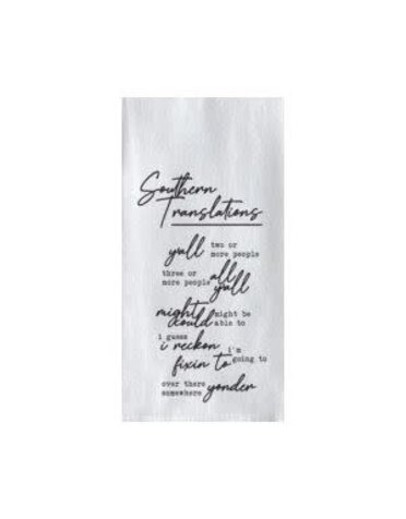 Tea Towel, Southern Translations White Kitchen Towel