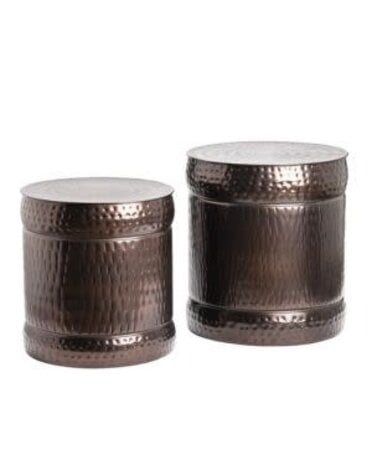 Stockton Stools, Dark Copper, Set of Two, 16 X 16 X 18, Furniture Available for Delivery or Pick Up