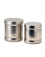 Colthurst Stools, Silver, Set of Two, 16 X 16 X 18, Furniture Available for Delivery or Pick Up