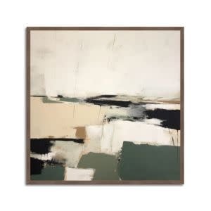 Composite I, Morro Walnut Framed Wall Art, 42 X 42, Artwork Available for Local Delivery or Pick Up