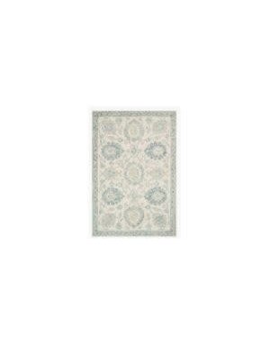 Norabel Rug Sample, Ivory & Blue, 18 X 18