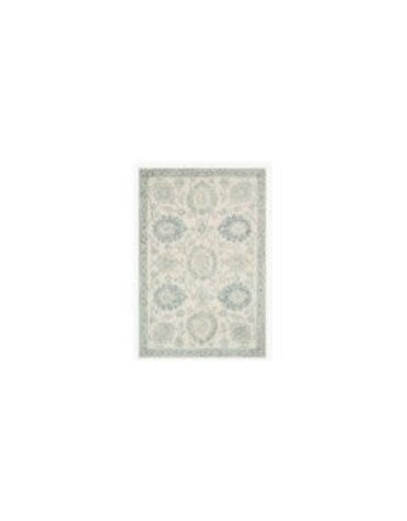 Norabel Rug Sample, Ivory & Blue, 18 X 18