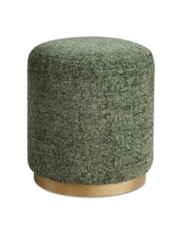 Textured Chenille Ottoman, Jewel-Toned Forest Green, 17 X 18 X 17, Furniture Available for Local Delivery or Pick Up