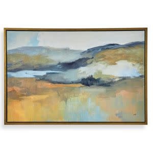 Folded Hills Framed Canvas, 38 X 26 X 2, Artwork Available for Local Delivery or Pick Up