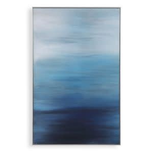 Moonlit Sea Hand Painted Canvas, 41 X 63 X 2, Artwork Available for Local Delivery or Pick Up