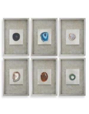 Agate Stone Silver Shadow Box, Assorted Designs, 14 X 20 X 2, Artwork Available for Local Delivery or Pick Up