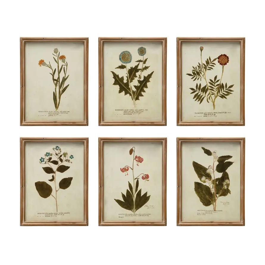 10" Wood & Framed Glass Wall Decor, Available for Local Pick Up