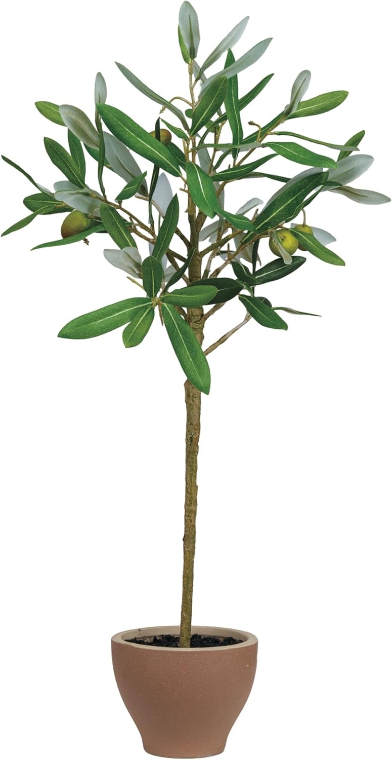 9 x 20 Faux Olive Topiary Tree