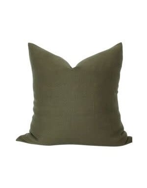 Dark Olive Green Pillow, 20 X 20