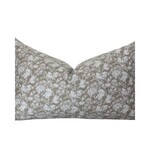 Meridan Floral Lumbar Pillow, Olive and Brown, 14 X 20