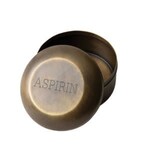 CTW Home Collection Aspirin Pill Box, Antique Brass