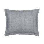 Lush Linen Puff Sham, Black Grey, Standard Bedding