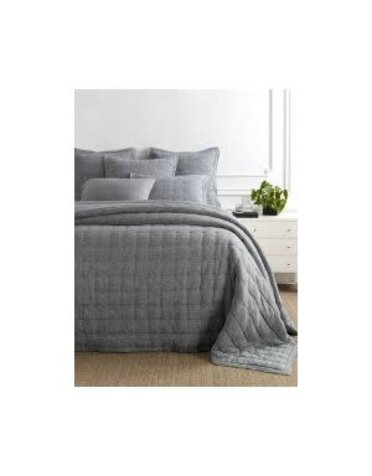 Lush Linen Puff, Black, King Bedding
