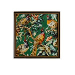Framed Pheasant Painting, 21.5 X 21.5
