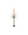 Forged Rustic Iron Deer Candle Holder, Large, 5.5 X 3 X 16.75