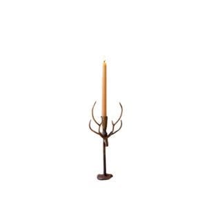 Forged Rustic Iron Deer Candle Holder, Small, 5.5 X 2.5 X 13