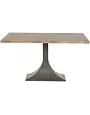 Mackenzie Rectangular Dining Table - Medium Grey/ Square Base