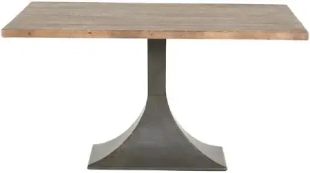 Mackenzie Rectangular Dining Table - Medium Grey/ Square Base