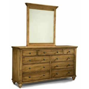 Durham Furniture Hudson Falls Vertical Mirror, Aged Wheat, 34.5 X 2.5 X 42.75, Furniture Available for Local Delivery or Pick Up